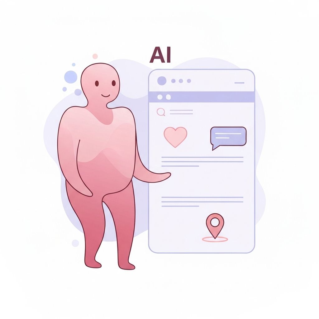 Organische AI assistent illustratie