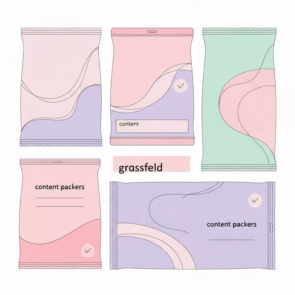 Organische content pakketten illustratie