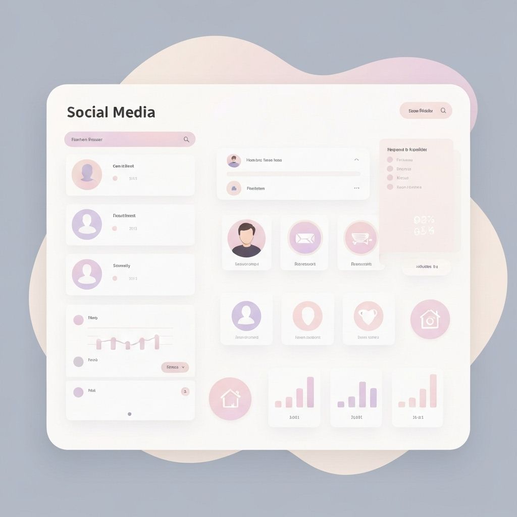 Organische SocialSalon Dashboard illustratie